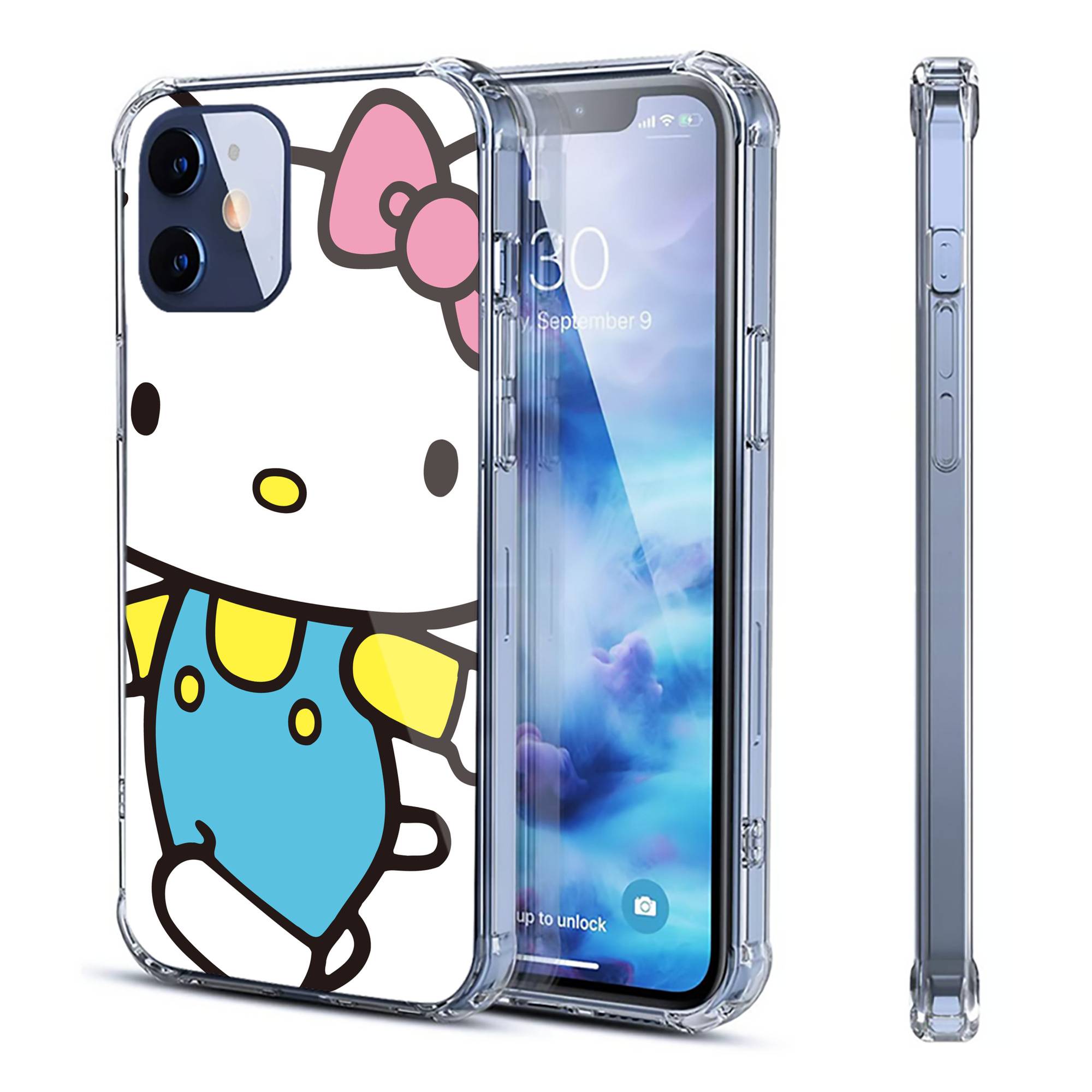 （画像用） Hello Kitty ハローキティ 【iPhone 12シリーズ対応】透明スマホケース（クリアソフトケース）